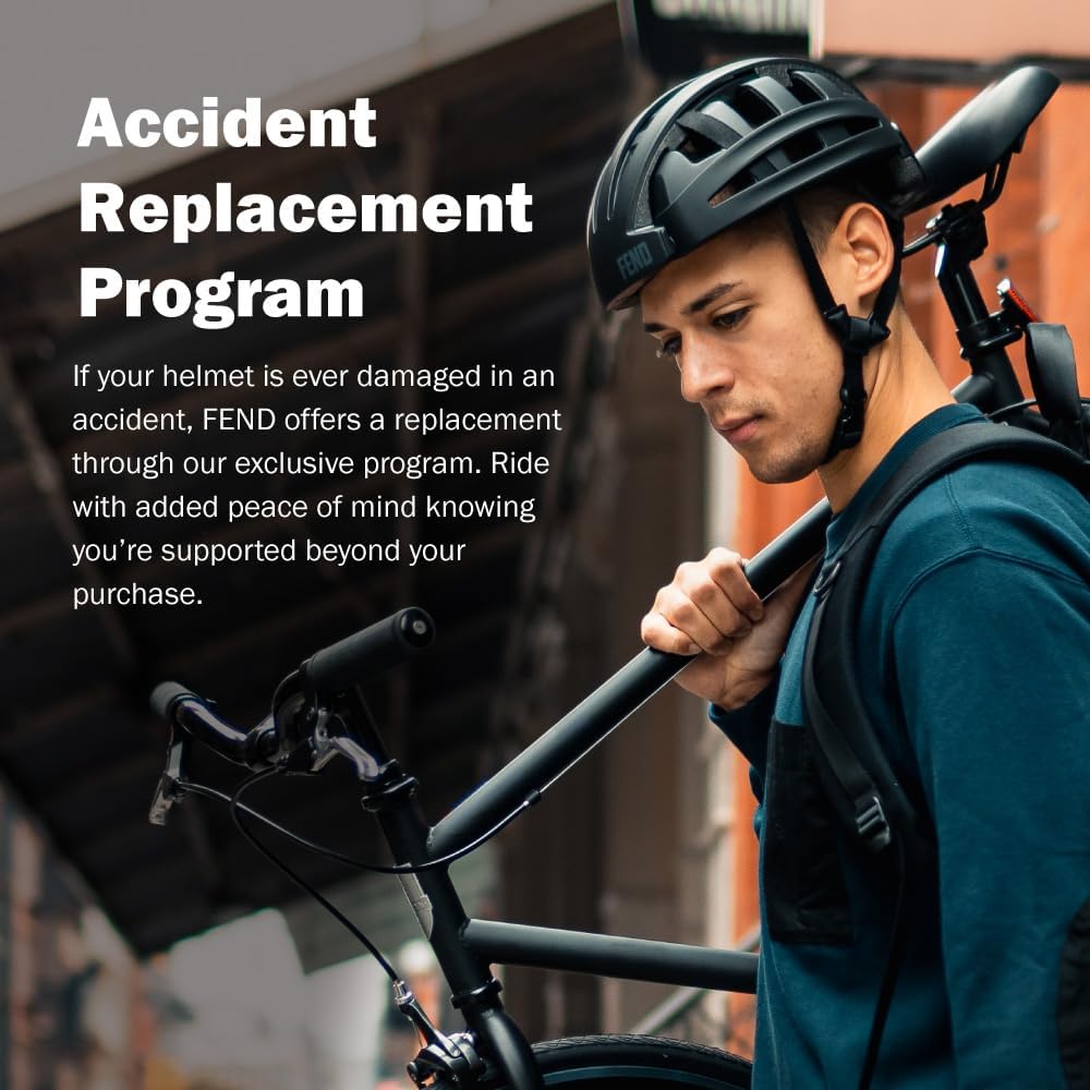 FEND One Foldable Bike Helmet – Patented Smart-Fold 50% Compact Design, Award-Winning Safety CPSC/EN1078 Certified, for Adults, Commuters, E-Bikes, Scooters