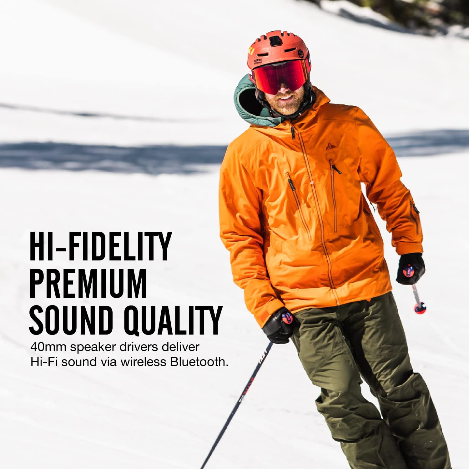 Outdoor Tech - Chips 3.0 Bluetooth Helmet Speakers - True Wireless Helmet Bluetooth Headphones for Skiing, Snowboarding, Mountain Biking, and Climbing