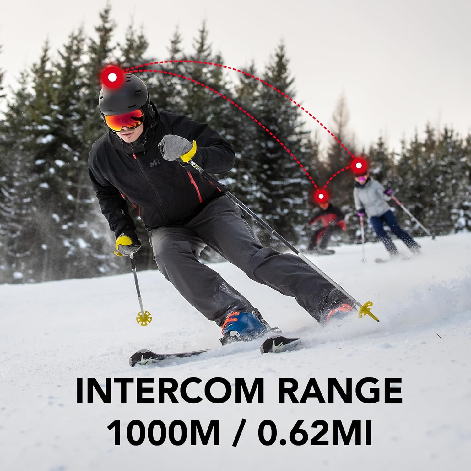 Sena Latitude Snow Helmet with Built in Speakers and Microphone, Bluetooth Intercom, Hands-Free Open Communication, Listen to Music