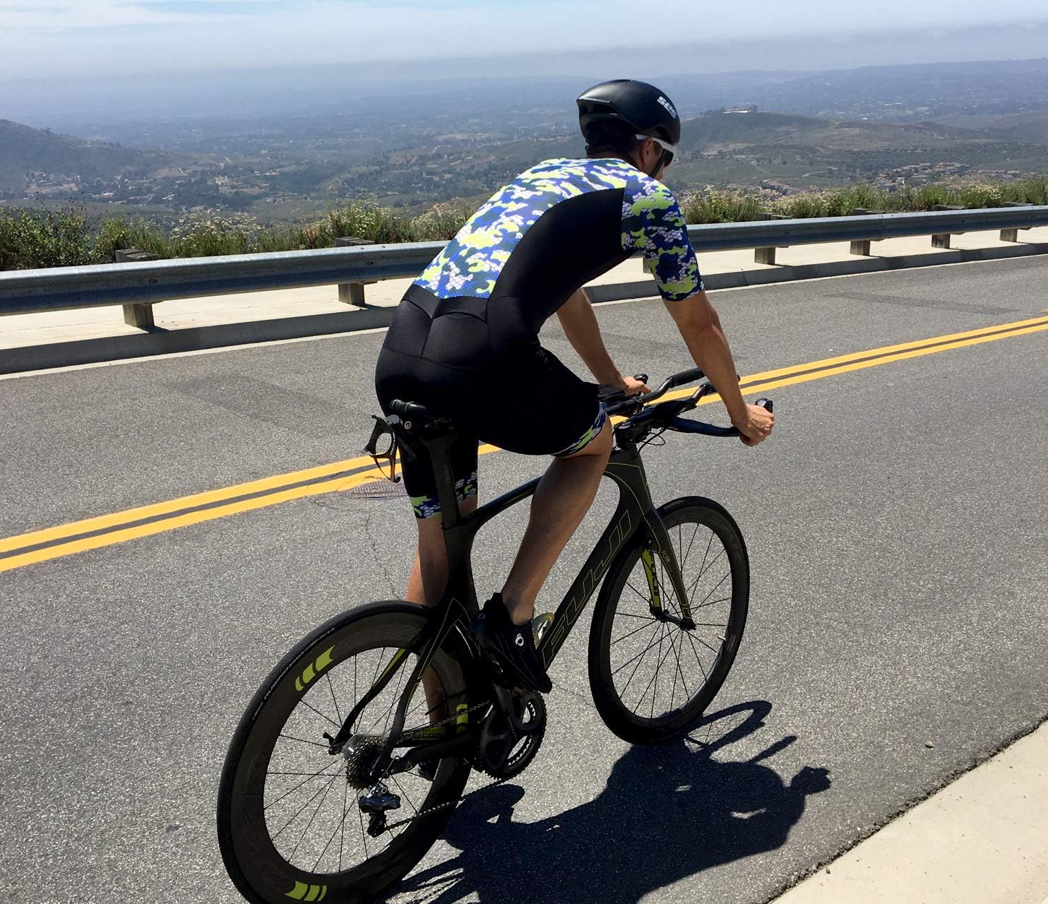 SLS3 Triathlon Helmet - Aero Bike Helmet with Removable Shield Visor Time Trial TT - Lightweight Aero Helmet Triathlon Road Cycling Helmets Men/Women - One Size 21-23 Inches