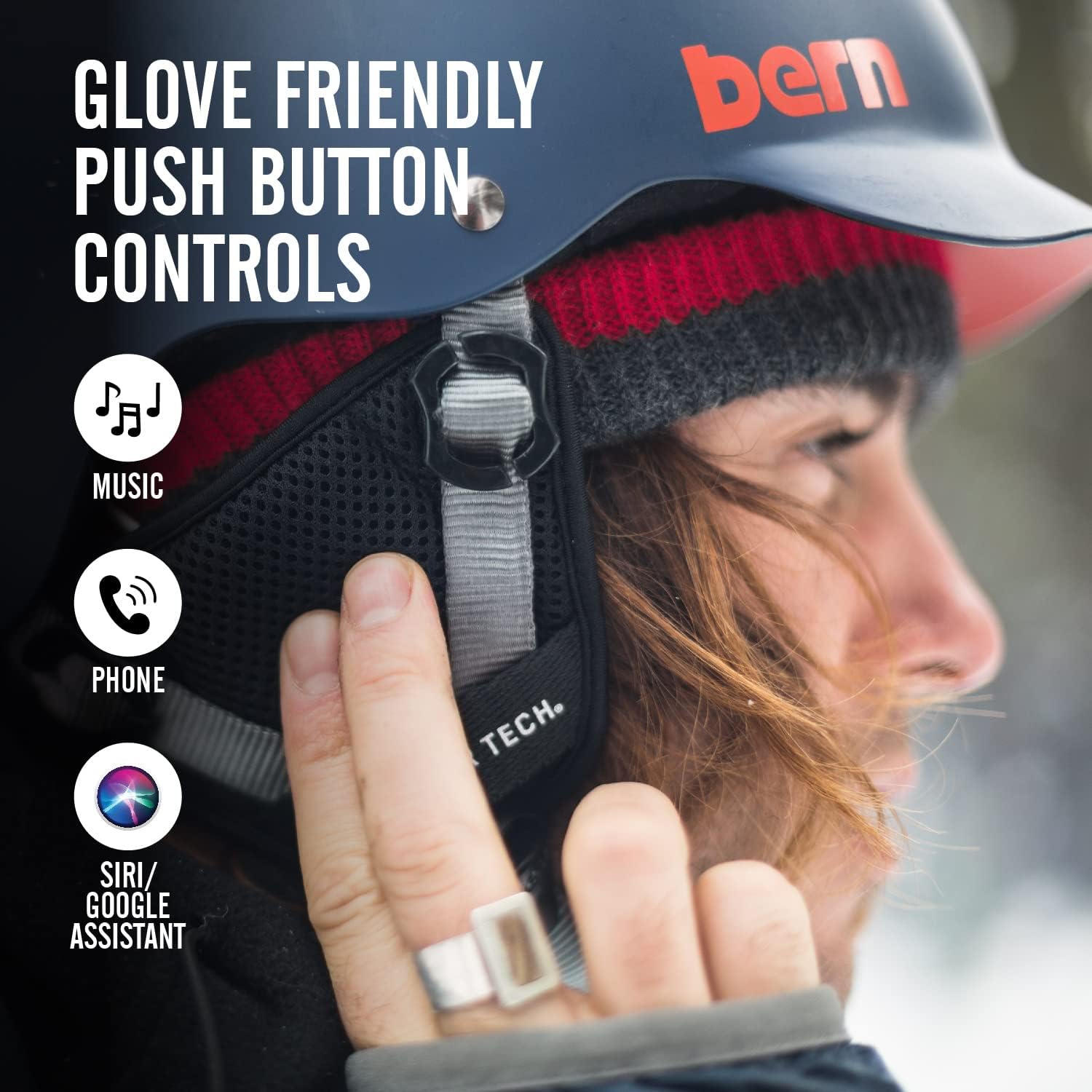 Outdoor Tech - Chips 3.0 Bluetooth Helmet Speakers - True Wireless Helmet Bluetooth Headphones for Skiing, Snowboarding, Mountain Biking, and Climbing