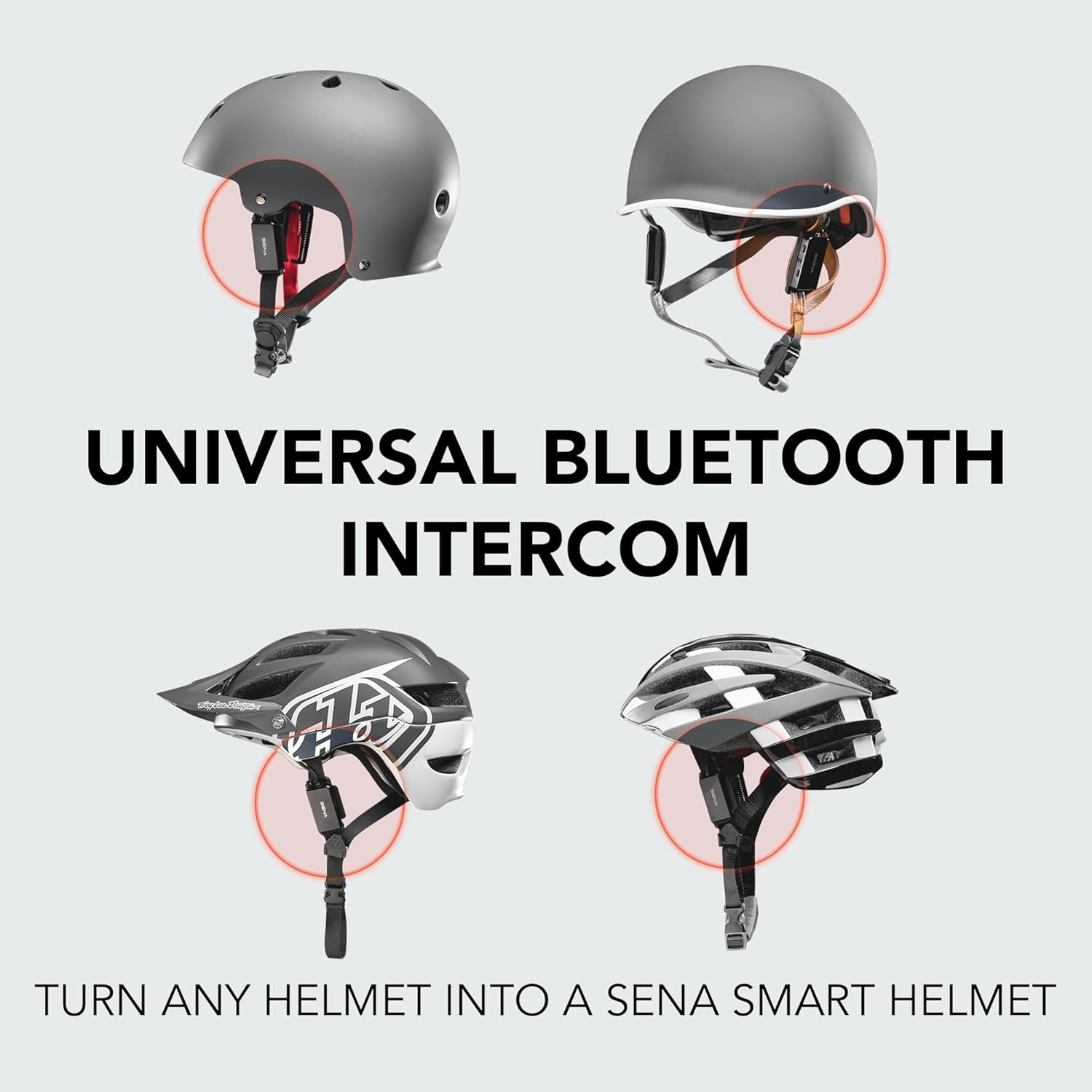 Sena pi, Universal Bluetooth Intercom Headset, Fits Most Cycling and Multi-Sport Helmets
